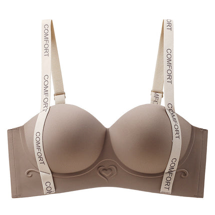 Southeast Asia Cross-Border Peach Heart Half-Cup Small Bust Push-Up Bra Without Underwire for Women, Anti-Sagging and Side Breast Gathering Bra