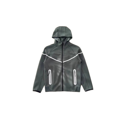 2025 New Air Layer Hooded Zipper Long Sleeve Reflective Strip Jacket 754