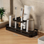 Mid-mount toothbrush holder-black
