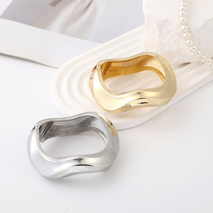 Fashion Irregular European and American Cross-border New Bracelet Metal Gossing High-grade Bracelet Opening Design Bracelet