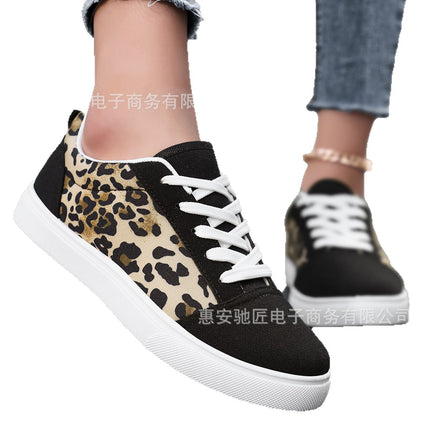 2025 Summer New Canvas Shoes Student Casual Running Shoes Men's Fashion Leopard Print Men's Shoes Wholesale Fashion Versatile