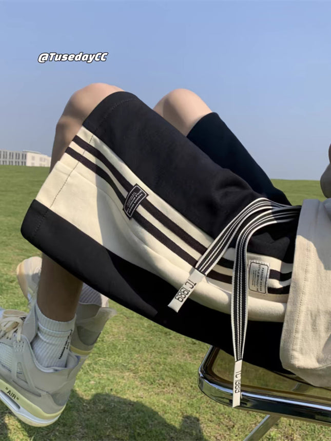 American Shorts Men's Summer Basketball Five-point Pants Teenager Breathable Trendy Brand Loose Casual Beach Sports Pants