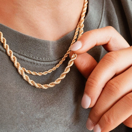 Titanium Steel Twist Chain Necklace DIY Accessories Versatile Non-Fading Jewelry Sweater Chain Neck Chain Stackable Ol Fashion Commuter Style