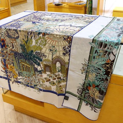 Fubao Rainforest Double-Sided Heterochromatic Silk Wool Large Square Scarf Autumn and Winter Warm Velvet Silk Wool Scarf Women's Shawl