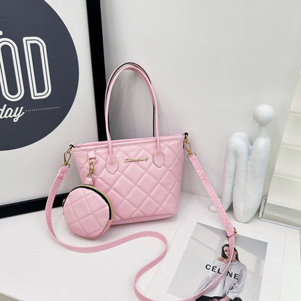 Handheld Small Bag 2025 New Fashion Quilted Women's Bag Casual Small Square Bag Single Shoulder Crossbody Bag Simple Mobile Phone Bag