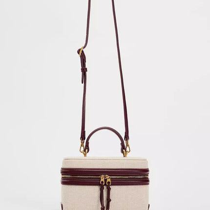 Z's Cross-Border Trend 2025 New Popular Satchel Canvas Hard Casual Work Clothing Small Square Bag Single Shoulder Crossbody Bag
