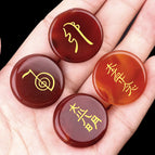 Red agate (set of four)