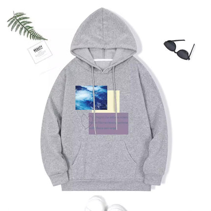 Fashion Joker Hoodie College Style Alphabet Print