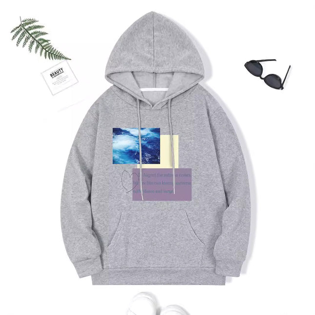 Fashion Joker Hoodie College Style Alphabet Print
