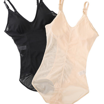 Powerful Body Shaping Jumpsuit, Postpartum Tummy Control and Butt Lift Corset with Chest Pad, Button Adjustment Waist Shaping Body Shaping Garment