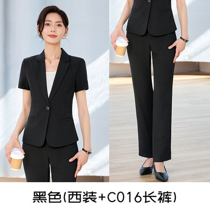 Grey Suit suit Women's Dress Summer New Hotel Front Desk Manager Interview Workwear Temperament Professional Women's Work Clothes