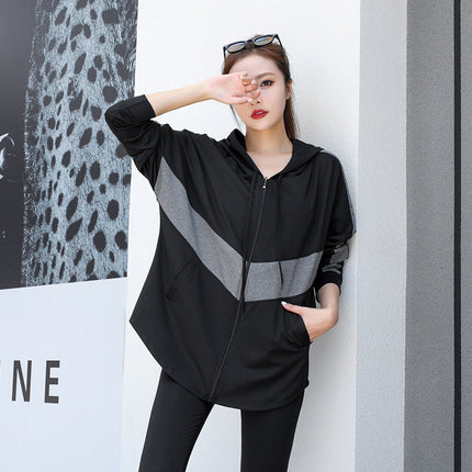 Sports Suit Women's New Large Size Loose Slimming Gym Morning Run Quick Dry Internet Popular Professional Long Sleeve Yoga Suit