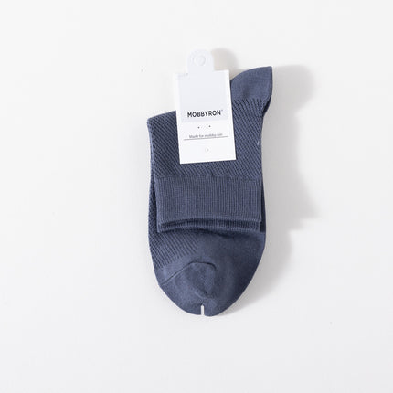 Socks men's solid color cotton socks spring and autumn business tube socks four seasons mesh cotton antibacterial deodorant breathable stockings wholesale