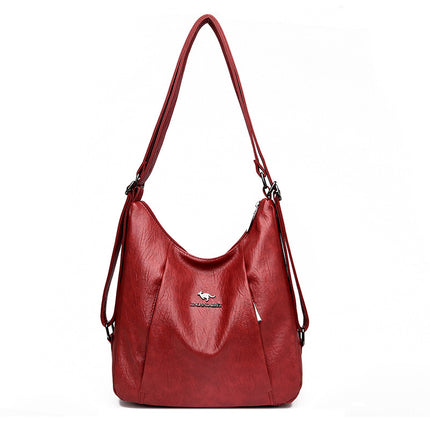 Women's Backpack New Fashion Middle-aged Mother Bag Multi-back Shoulder Bag Large Capacity All-match Commuter Crossbody Bag