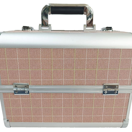 Manufacturer's Ready-Made Wholesale and Retail Professional Makeup Box, Beauty and Manicure Box, Double-Layer Large-Capacity Portable Makeup Box