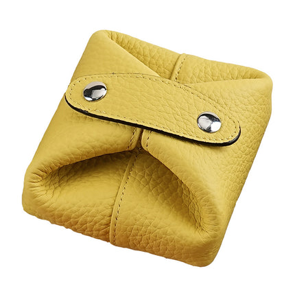 Cross-border Ins Girl's Small Jewelry Storage Bag Mini Genuine Leather Coin Purse Earphone Bag Women's Mouth Red Envelope Coin Bag