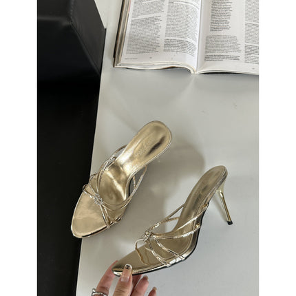 2025 European and American New Fashion Stiletto High Heels, French Fashion Sexy Open-Toe Women's Sandals