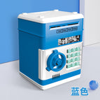 Blue password piggy bank [door] english color box