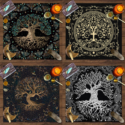 Tree of Life Tarot Card Tablecloth Game Decorative Tablecloth Card Game Push Card Game Ceremony Props Decorative Tablecloth