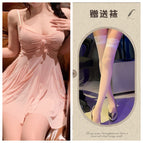 Pink + white stockings / M 40-60kg