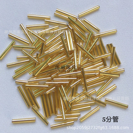 Silver filling series full set Golden Rice beads tube beads loose beads handmade diy jewelry hand sewing clothing accessories material