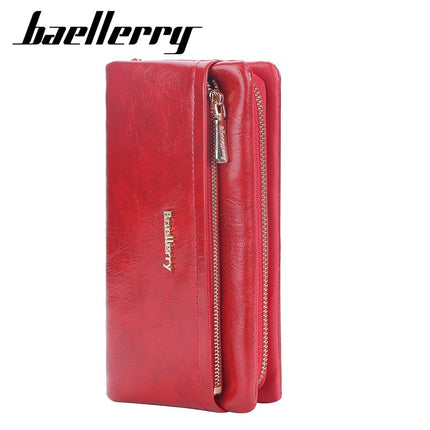 Women's Wallet Long Baellerry Cross-Border Korean Style Hemmed Multi-Card Slot Clutch Bag Fashionable Mobile Phone Bag
