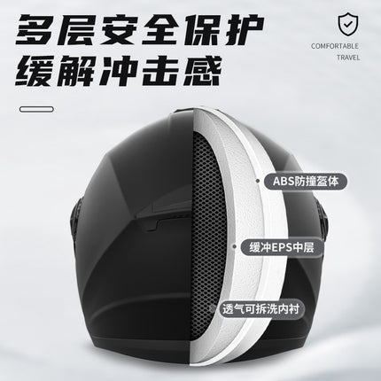 Foreign Trade Specializes in Electric Vehicle Helmets for Men and Women, Universal Motorcycle Ad Half Helmets for All Seasons, Autumn and Winter Warm Safety Helmets