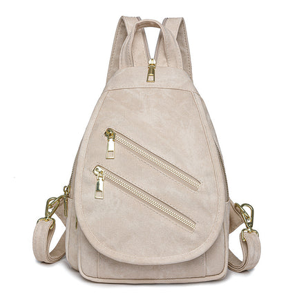 Women's Backpack PU Soft Leather Multi-purpose Backpack Crossbody Bag Large Capacity Shoulder Bag Daily Travel Backpack