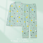 S green pineapple cardigan long set / M