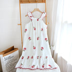 Crepe Peach Slip Dress / M