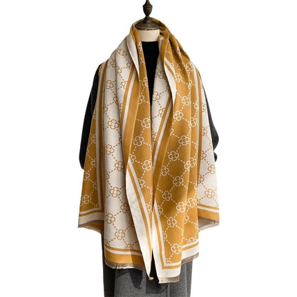 Scarf Women's Winter High-end Imitation Cashmere Office Air Conditioning Shawl All-match Trendy Brand Outer Thickened Warm Scarf