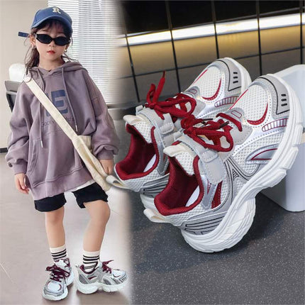 Children's Sports Shoes 2025 Spring & Fall New Popular Fashion Mesh Soft Sole Dad Casual and Comfortable Sports Shoes Trend