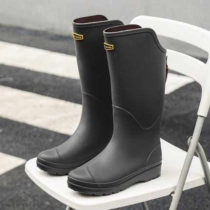 Cross-Border Foreign Trade Russian and Korean Women's Long Rain Boots, High Rain Boots, Waterproof Rubber Shoes, Overshoes, Non-Slip and Wear-Resistant