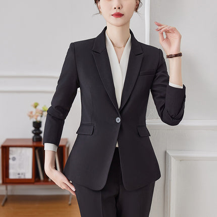 Professional suit suit women's spring elegant and capable case Field customer service workwear hotel front desk reception work clothes high-end
