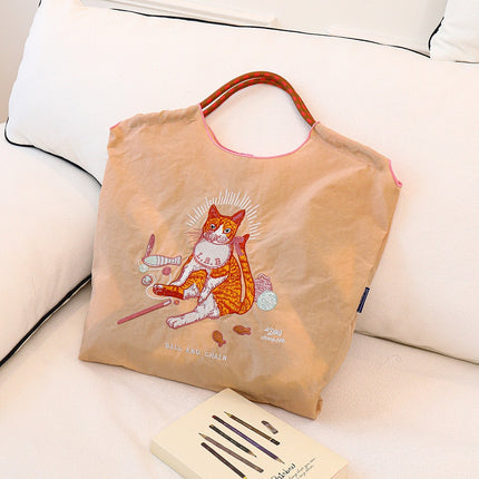 New Canvas Bag Embroidered Shopping Bag Tote Bag Large Capacity Bag Women's Handbag Crossbody Bag