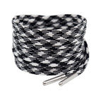 #8621 black-white + silver metal head / 60cm [4mm wide, one pair]