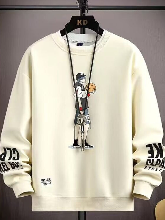 Teenagers Spring and Autumn Round Neck Sweat Boys 12-15 Years Old Middle School Students 13 Long Sleeve T-Shirt 14 Big Children Clothes