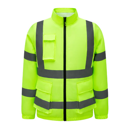Cross-border Summer New Reflective Strip Air-conditioning Suit Jacket Clothes with Fan Safety Work Clothes Men's Service Clothes