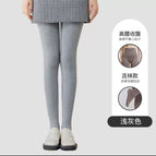 Fishbone waist plain light gray with feet / 260g [80- 72.5kg ] fleece leggings