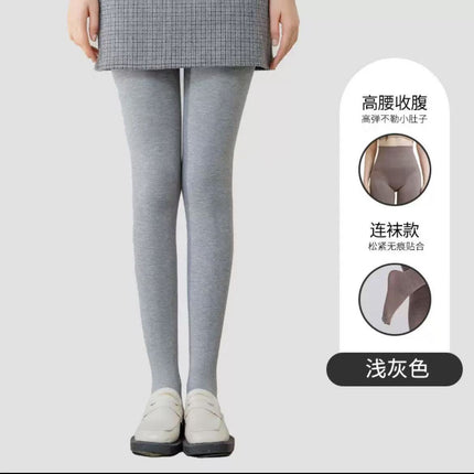 Cashmere Leggings for Women Japanese Style Solid Color Cotton Pantyhose Plain Fleece Thickened Pressure Leggings Wholesale