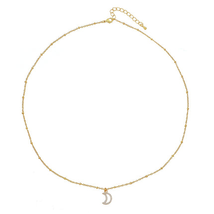 Lishan Versatile Bowknot Accessories Titanium Steel Metal Chain Series Layered Natural Stone Necklace Clavicle Chain for Women