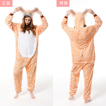 Cross-Border New Flannel Pajamas Zebra Tigger Cartoon One-Piece Couple Cute Home Clothes Mixed Batch