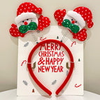 Double-headed snowman headband