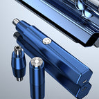 Blue / [Multi-functional two-in-one] nose hair device + razor