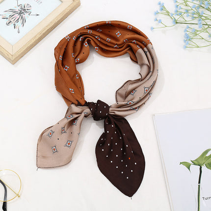70 Silk Scarf Square Scarf High-end Korean Style Fashion All-match Professional Silk Small Scarf Retro Printed Silk Scarf for Women