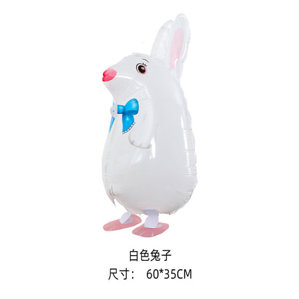 Walking animal balloon online celebrity cartoon walking pig balloon night market stall push aluminum film balloon wholesale
