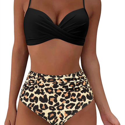 Split swimsuit sexy bikini swimsuit European and American foreign trade in stock wholesale beach vacation split swimsuit