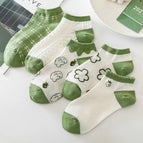 0164 green rabbit combination / Naked socks