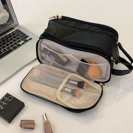 Giant Makeup Bag for Women, Large Capacity Travel Makeup Brush Bag, Toiletries Storage Bag, Chain Design, Waterproof