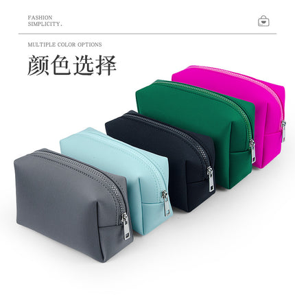 Diving Material Mobile Phone Earphone Small Item Storage Bag with Zipper, Portable Toiletry and Makeup Bag, Three-Dimensional Non-Collapsible Small Size